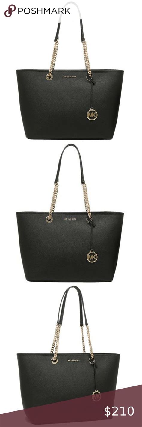 michael kors shania tote black|Michael Kors black handbags.